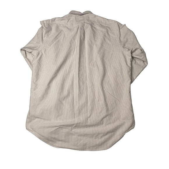 Ralph Lauren mens polo shirt button up cream and white size 16 1/2 -32 - Picture 6 of 13